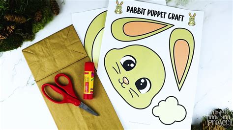 Printable Rabbit Paper Bag Puppet Template – Simple Mom Project