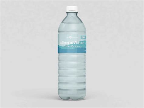 Free Two Sizes Mineral Water Bottles Mockup (PSD)
