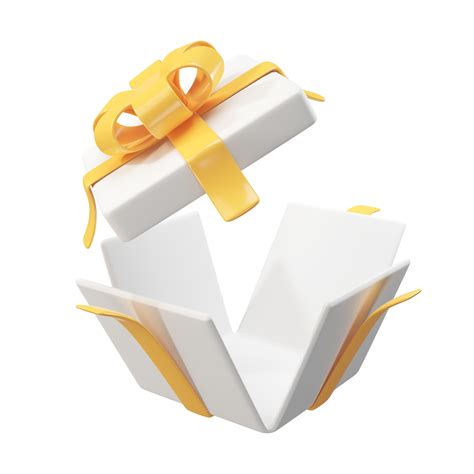 3d Open geschenk doos verrassing geven net zo een geschenk gedurende ...