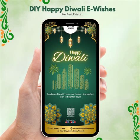 DIY Happy Diwali Wishes for Real Estate - Festive Card | DG-14 – VideoGiri