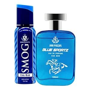 Buy John Phillips Men & Women BLUE SPORTZ & SMOG COOL BLUE DEO | Long ...