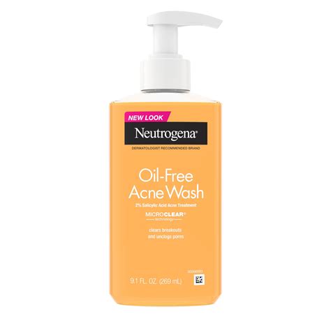 Neutrogena Oil-Free Salicylic Acid Acne Face Wash and Facial Cleanser ...