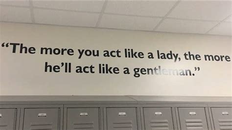 Middle school removes 'sexist' quote painted on walls