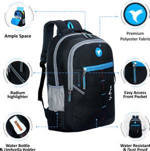 V-Pro Premium College / School 35 L Backpack Black - Price in India ...