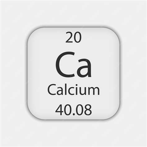 Premium Vector | Calcium symbol Chemical element of the periodic table ...