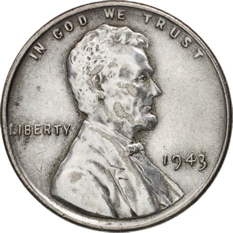 One Cent 1943 Wheat Penny (Steel), Coin from United States - Online ...