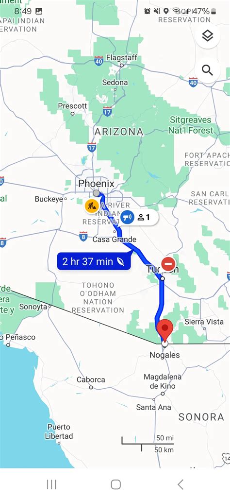 Driving from Phoenix to Mexico Border - Cross Border Coverage