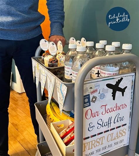 World Travel Map Themed Teacher Appreciation Week Printable Party Set ...