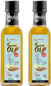 Nutriorg Certified Organic Cold - Pressed Flaxseed Oil Glass Bottle ...