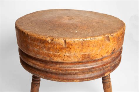 Antique Round Butcher's Block at 1stDibs | antique round butcher block ...