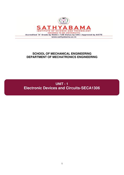 SECA1306 - SCHOOL OF MECHANICAL ENGINEERING DEPARTMENT OF MECHATRONICS ...