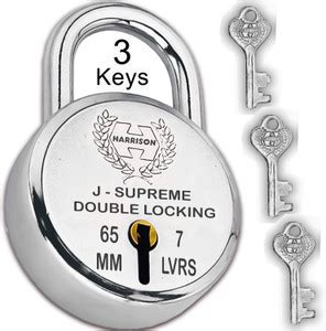 HARRISON J-SUPREME-0672 Double Locking 65mm BCP Padlock with 7 Lever ...
