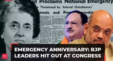 BJP attacks Congress on the 49th anniversary of Emergency - The ...