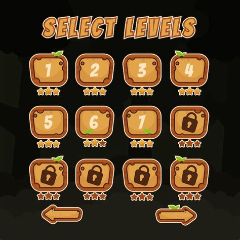 Button set designed game user interface gui illustration for video ...