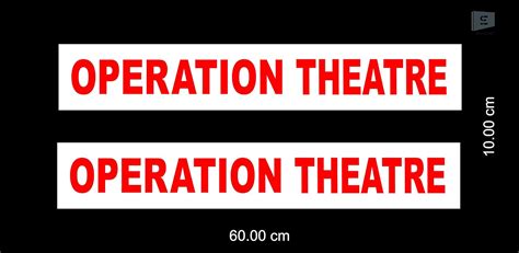 SIGN EVER Operation Theatre Sign Stickers for Hospital Pharmacy Medical ...