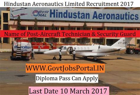 Hindustan Aeronautics Limited Recruitment 2017–Aircraft Technician ...