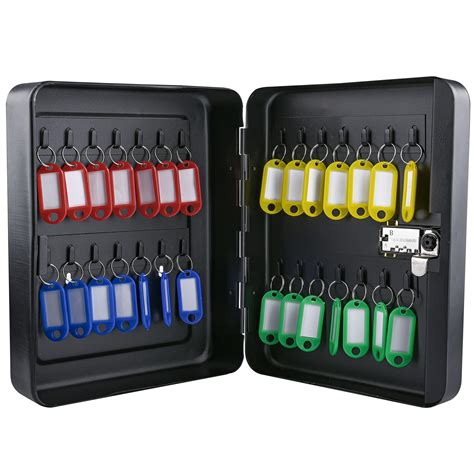 Buy Key Box Wall with Combination Lock, 28 Key Hooks & Tags Key ...
