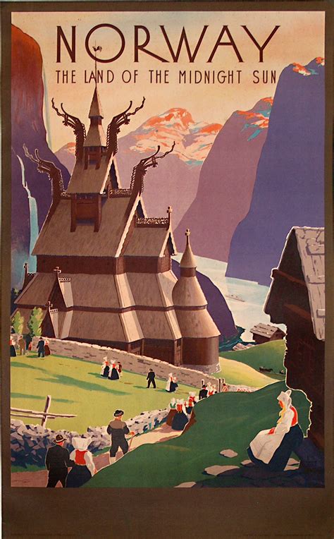 Original authentic vintage poster - Title: 'Norway - the land of the ...