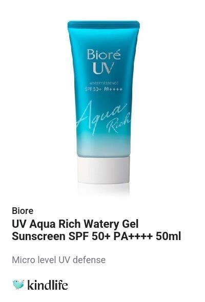 Buy Biore UV Aqua Rich Watery Gel Sunscreen SPF 50+ PA++++ 50ml Online ...