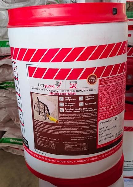 FOSROC NITOBOND SBR 20L Red Rubber-based Liquid Bonding Agent : Amazon ...