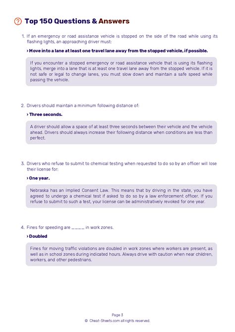 Image result for Nebraska DMV Test Questions