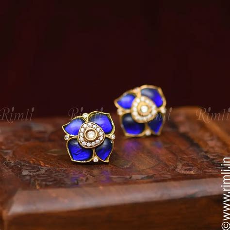 RAGAA STONE EAR STUD - Blue