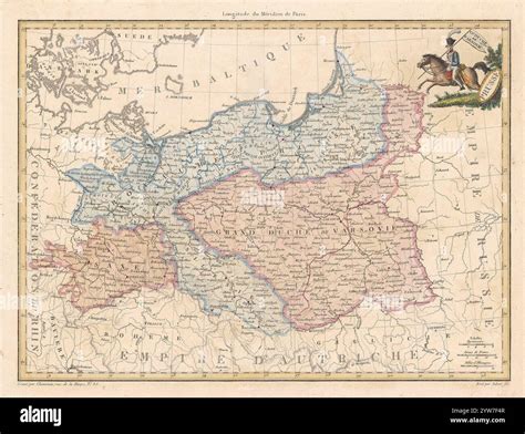 Vintage Map of the Duchy of Warsaw and the Kingdom of Prussia, 1812 Stock Photo - Alamy