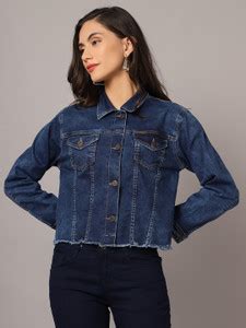 river of design 3/4th Sleeve Washed Women Denim Jacket - Buy river of ...