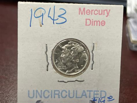 Lot - UNCIRCULATED 1943 MERCURY DIME