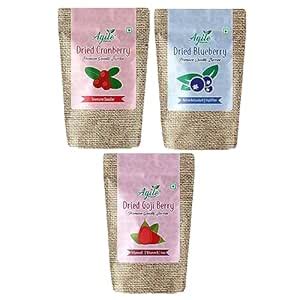 Agile Organic Dried Cranberry, Blueberry & Gojiberry Combo ...