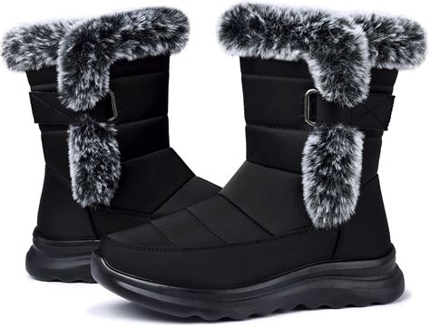 Amazon.com: SHIBEVER Botas de invierno impermeables para mujer: botas ...