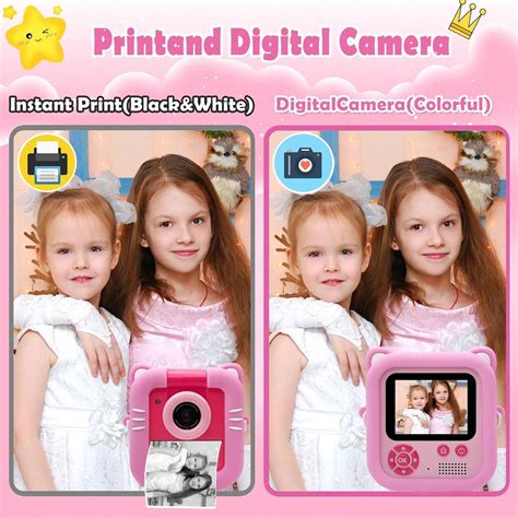 Kids Camera Instant Print Photo,Children Digital Camera Toys Gift With ...