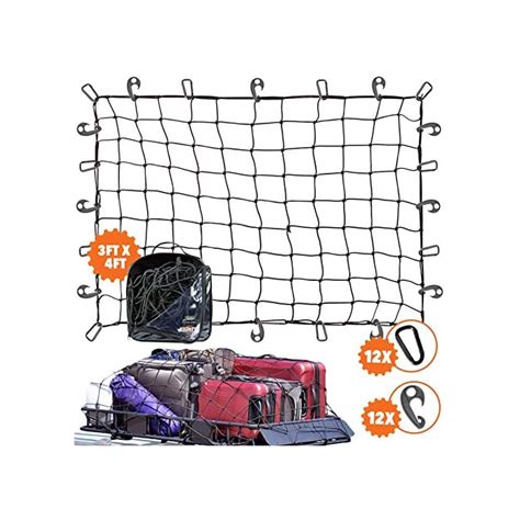 Buy 3X4 Super Duty Cargo Net, Bungee Net Stretches To 6X8 For Oversized ...