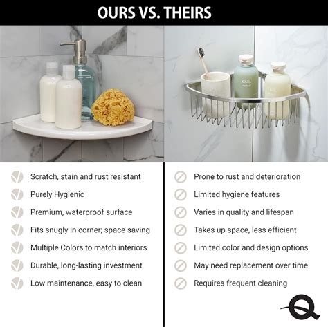 Questech 10 Corner Shower Shelf, Retrofit Shower India | Ubuy