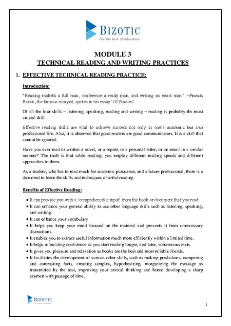 Professional Writing Skills in English BPWSK206: Module 2 Overview ...