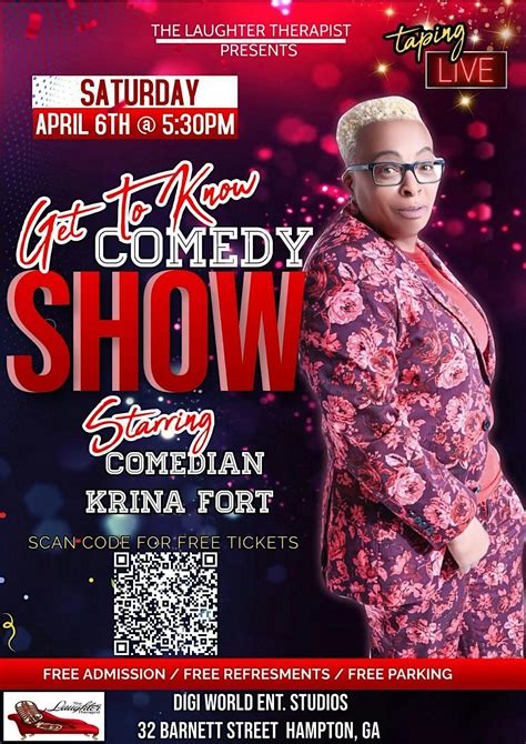 Comedian Krina Fort, 32 Barnett Street, Hampton, GA, USA, 6 April 2024 ...