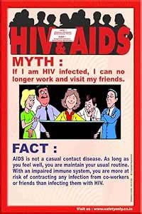 HIV & AIDS Awareness Educational Wall Art Poster | Myth vs Fact Health ...