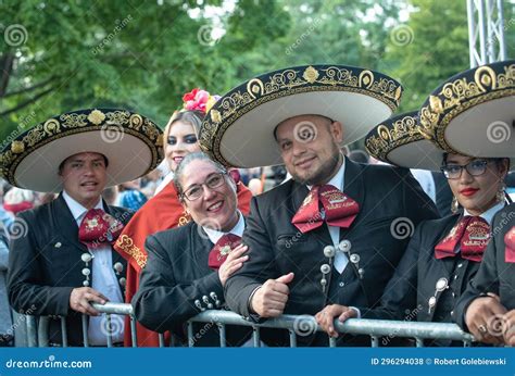 Mexican Mariachi Band Wearing Typical Costumes and Hats Editorial Stock ...