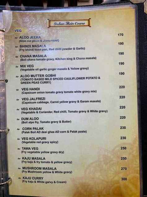 Menu at INDIAN FLAVOURS, Jabalpur
