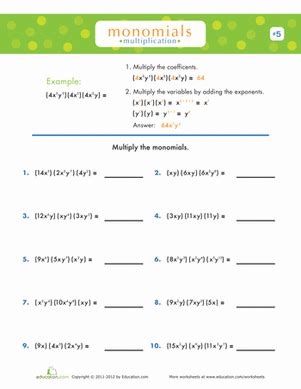 Image result for Multiplying Monomials