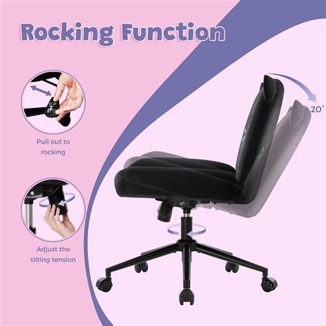 IWMH Armless Office Desk Chair with Wheels,Ergonomic India | Ubuy