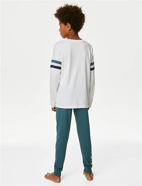 Buy 3pk Pure Cotton Pyjama Sets (6-16 Yrs) at Marks & Spencer