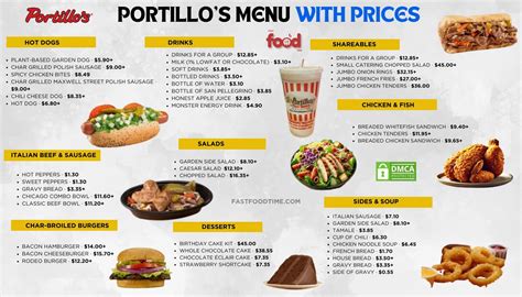 Portillo's Menu With Prices | Order Online Delivery