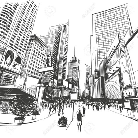 City Skyline Drawing at PaintingValley.com | Explore collection of City ...