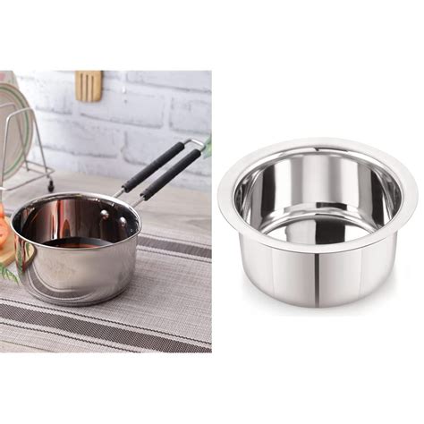 Buy Neelam Stainless Steel Induction Bottom Sauce Pan, 1150ml, 1 Piece ...