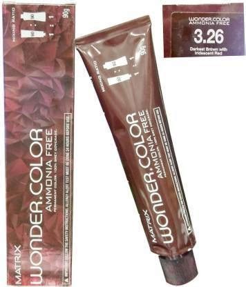 MATRIX WONDER COLOUR 3.26 ( DARKEST BROWN WITH IRIDESCENT RED )