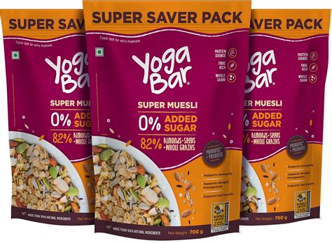 Yogabar Muesli Wholegrain Breakfast Cereals | Healthy Breakfast Cereals ...