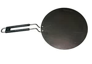 Buy Yashvin Flat Iron Tawa Wider Base Cast (Stainless Steel Handle ...