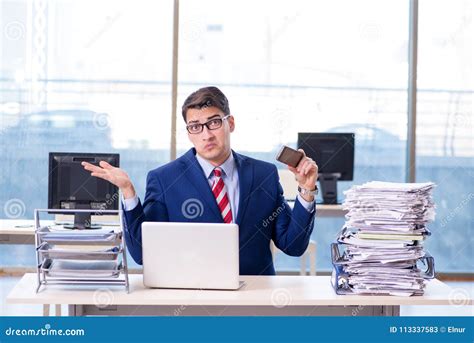 The Businessman Workaholic Struggling with Pile of Paperwork Stock Image - Image of business ...
