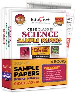 Educart CBSE Sample Paper Class 10 2024-25 - Science, Mathematics ...